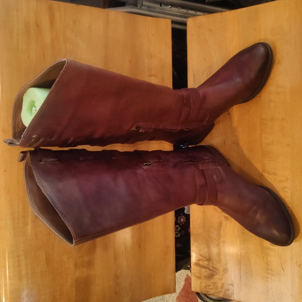 Arturo Chaing Italian Made Elsie Riding Boots Size 8.5 Brown With Box - Picture 5 of 13